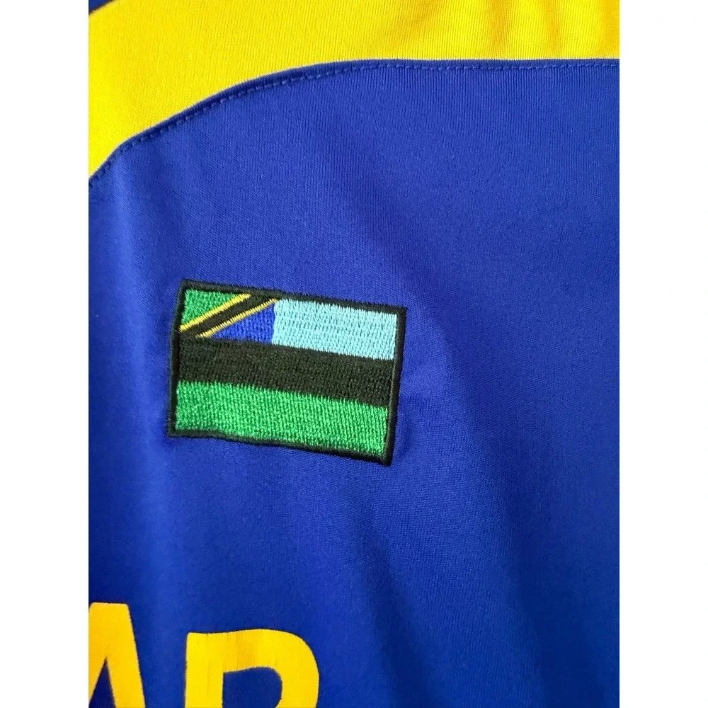 Adidas Slim Fit Zanzibar Mens National Football Team Jersey  Futbol Blue L